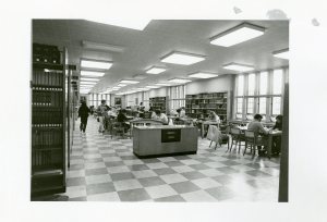 Newman Library, interior, 1971