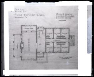 Floor plan of the proposed alumni hall