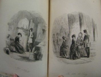 Each volume of Bleak House features two illustrations at the front, like these from volume I