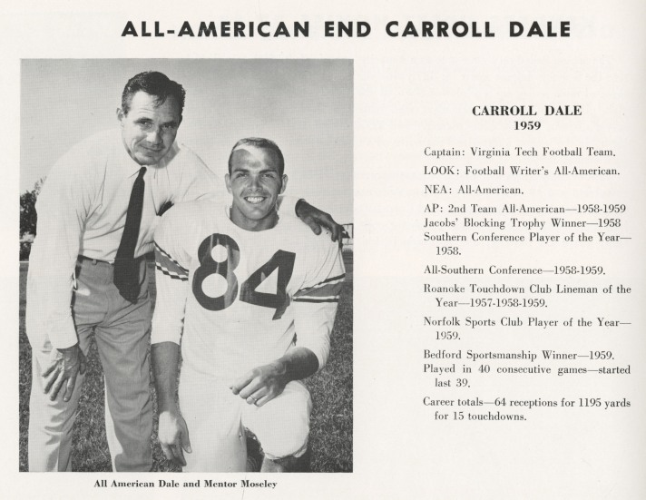 Carroll Dale with coach Frank Moseley