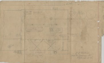 Handwritten sketch, possibly a proposed plan for the revision of the mill, n.d. (c.1917)