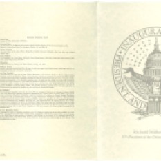 Program of Pres. Richard M. Nixon's 1969 presidential inauguration