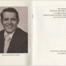 Program for Lavery's 1975 presidential inauguration