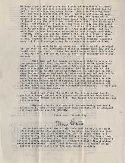 Mary Sinton Leitch to J. J. Lankes, February 1945 (2)