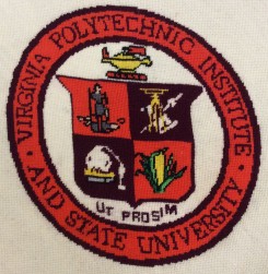 Needlework of the Virginia Tech seal