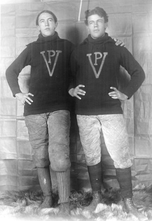 Students wearing VP (no I) logo on athletic uniforms