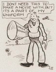 cartoon of man with megaphone