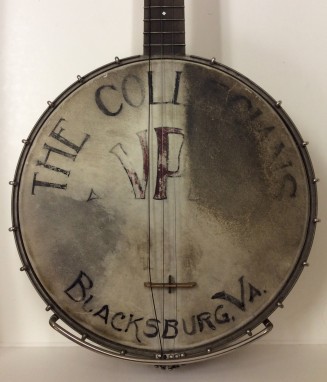 "The Collegians, VPI, Blacksburg, VA", banjo head, c1924