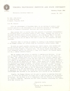 Form letter for soliciting manuscripts, 1973
